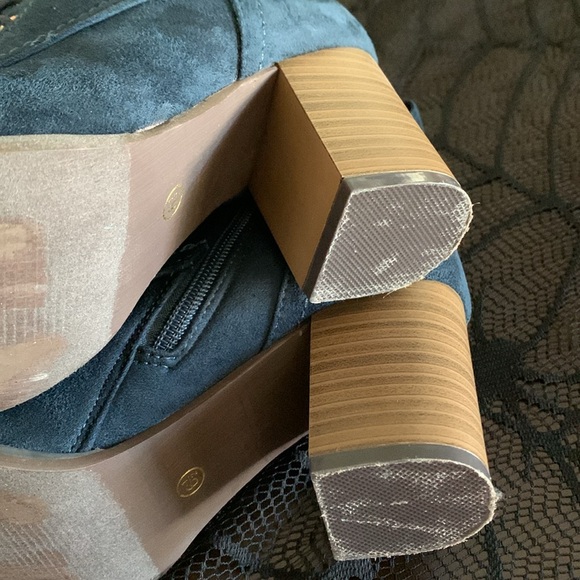 Womens 6.5 Blue Navy Suede Calf Boots - Picture 6 of 6